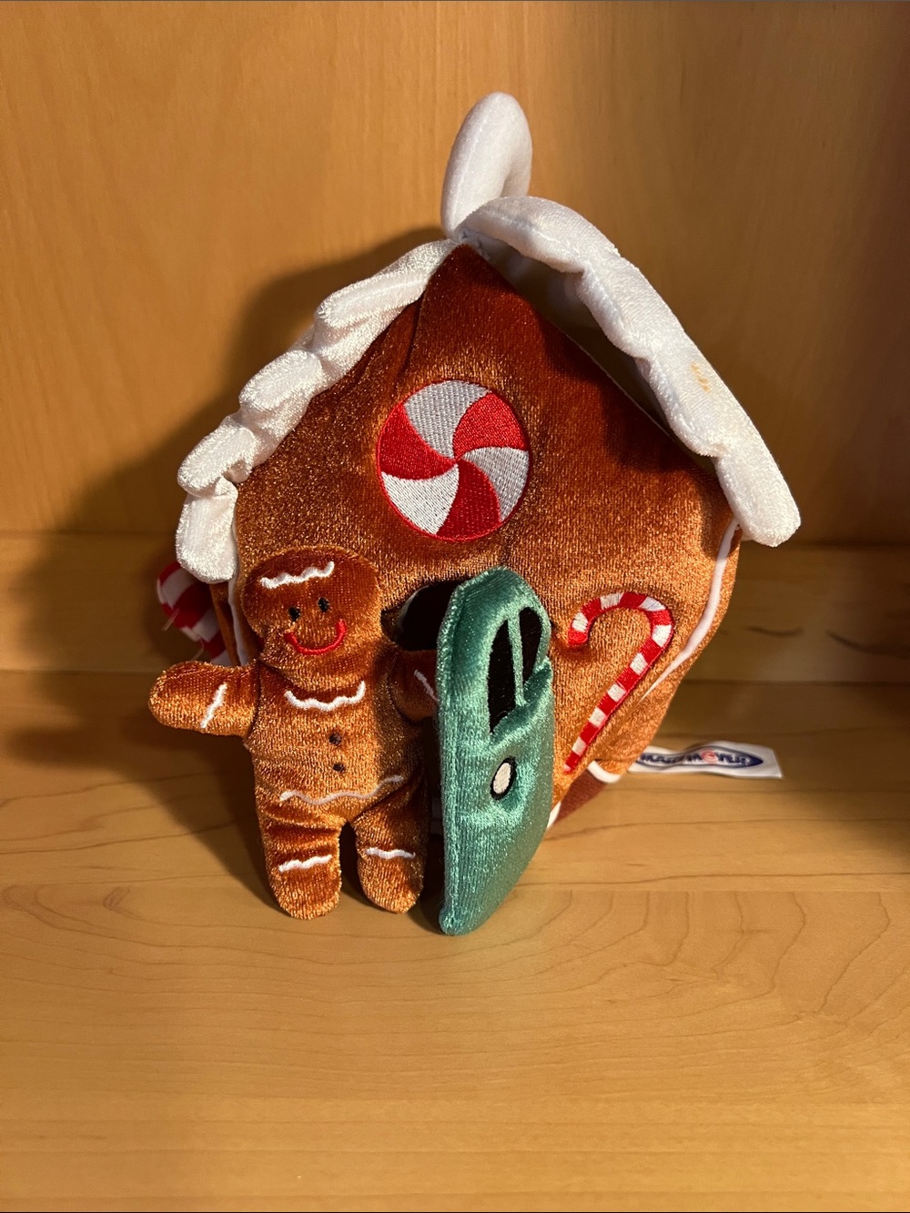 Vintage Plush Gingerbread House Holiday interactive child’s purse